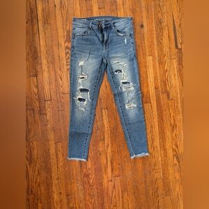 American Eagle Outfitters Distressed Denim Skinny Jeans